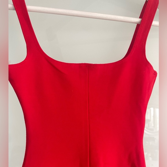 EUC American Apparel Women’s Red Bodycon Midi Cotton Tank Dress Size XS - Picture 9 of 10
